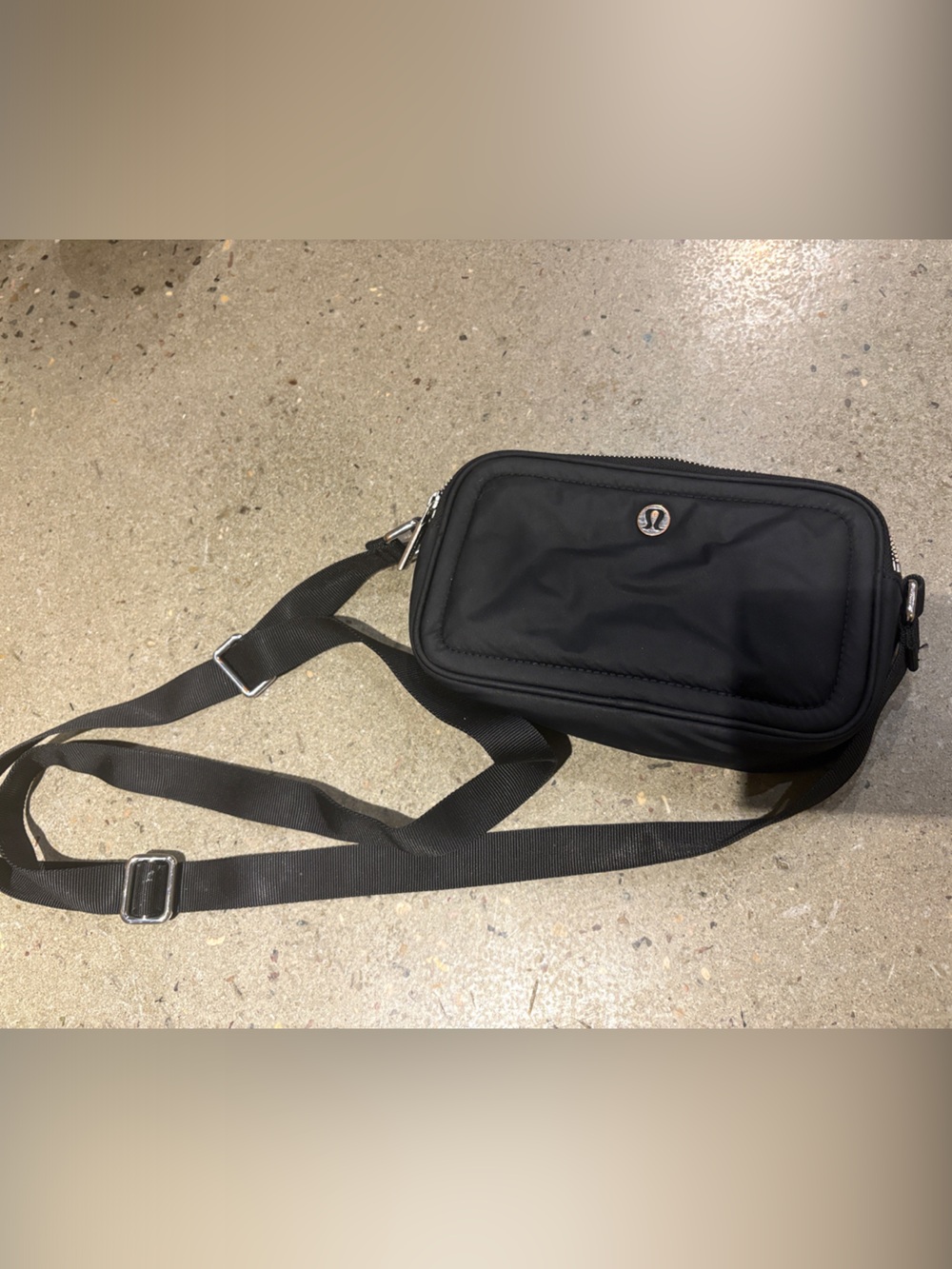 LuluLemon Black Crossbody Sling Bag - Unbranded